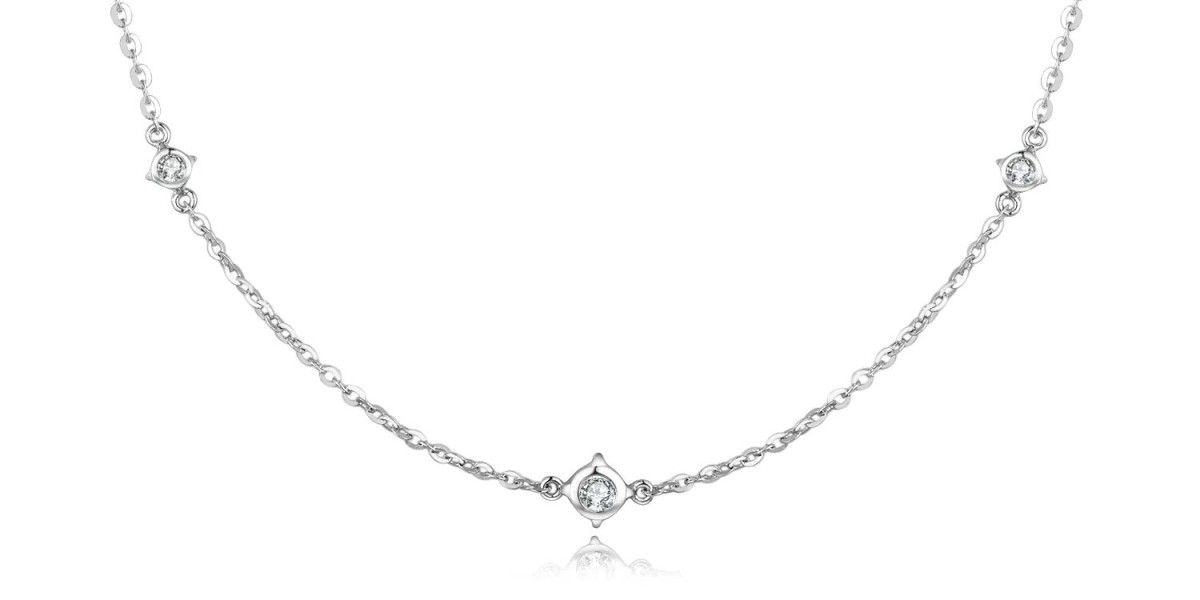 Dazzling Dreams: White Diamond Necklace by Xzlove Jewelry